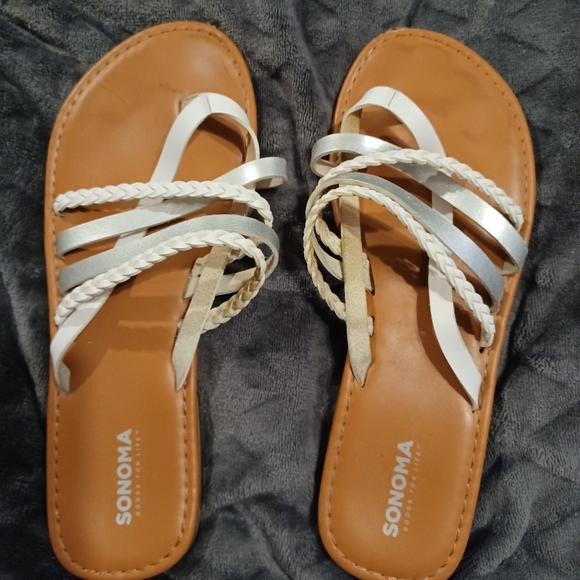white sonoma sandals